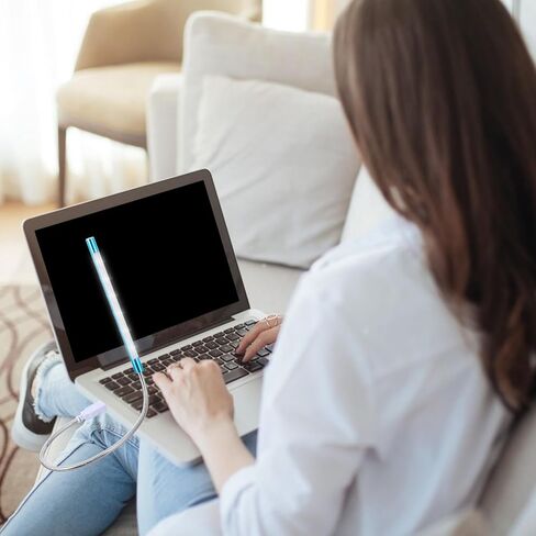2 قطعة مصابيح قراءة LED قابلة للتعتيم USB مع أضواء ليلية مرنة تعمل باللمس معقوفة لمكتب السرير، تصميم مدمج محمول لقراءة مهام الكمبيوتر والتخييم in Saudi Arabia
