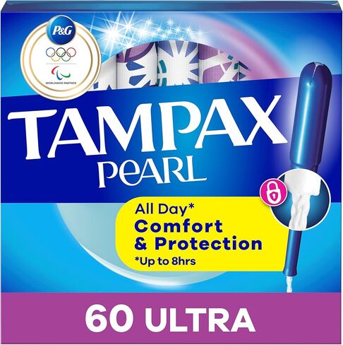 سداداتين Tampax Pearl ، مع جديلة تسرب ، امتصاص فائقة ، غير معروضة ، 60 العد in Saudi Arabia