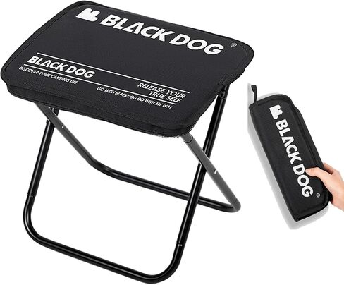 مقعد قابل للطي للتخييم خفيف الوزن مقاس 11 بوصة من Blackdog - كرسي تخييم صغير الحجم بوزن 0.7 رطل، تصميم إطار X مصنوع من سبائك الألومنيوم بسعة 265 رطلًا للمشي لمسافات طويلة وصيد الأسماك والشواء، مقعد صغير محمول للبالغين in Kuwait