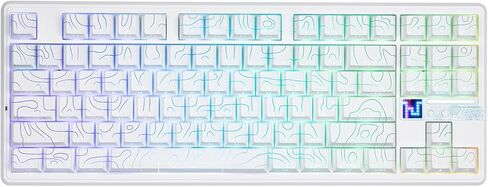 لوحة مفاتيح الألعاب اللاسلكية MechLands Aula F87 PRO V2 مع بطارية 10000 مللي أمبير في الساعة، استقصاء 8K، SOCD/MT/TGL، BT/2.4 جيجا هرتز/سلكية، لوحة مفاتيح ميكانيكية Hot Swap TKL مع حشية كريمية، إضاءة خلفية RGB (متدرج أسود) in Kuwait