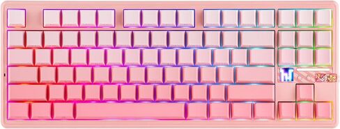 لوحة مفاتيح الألعاب اللاسلكية MechLands Aula F87 PRO V2 مع بطارية 10000 مللي أمبير في الساعة، استقصاء 8K، SOCD/MT/TGL، BT/2.4 جيجا هرتز/سلكية، لوحة مفاتيح ميكانيكية Hot Swap TKL مع حشية كريمية، إضاءة خلفية RGB (متدرج أسود) in Kuwait