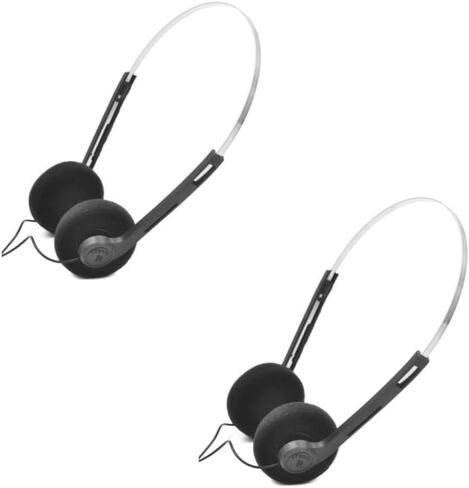 2 Pcs Retro Over-Ear Headphone,Vintage Feelings Underwire Headphones,Retro Lightweight Earphones,Hi-Fi Stereo Earphone Headset,for Most Mobile Phones Playback Pevices Headphones (Black+Orange) in Kuwait