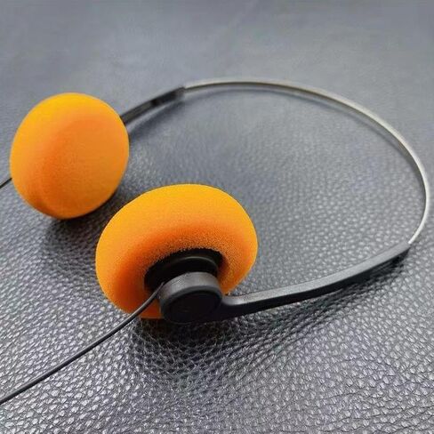 2 Pcs Retro Over-Ear Headphone,Vintage Feelings Underwire Headphones,Retro Lightweight Earphones,Hi-Fi Stereo Earphone Headset,for Most Mobile Phones Playback Pevices Headphones (Black+Orange) in Kuwait