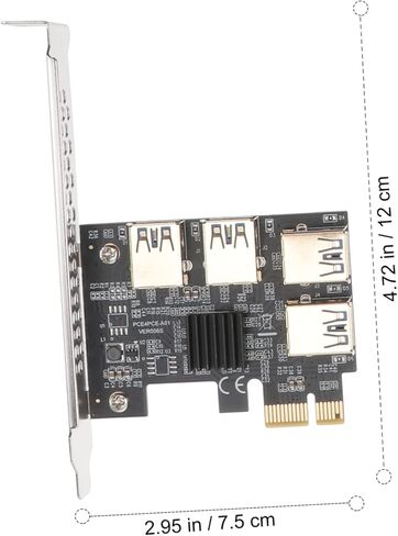 محول موسع Pci E إلى منفذ USB مع موصلات مطلية، جهاز Pci Express Riser عالي الأداء للألعاب وملحقات الكمبيوتر، سهل التركيب والهيكل in Saudi Arabia