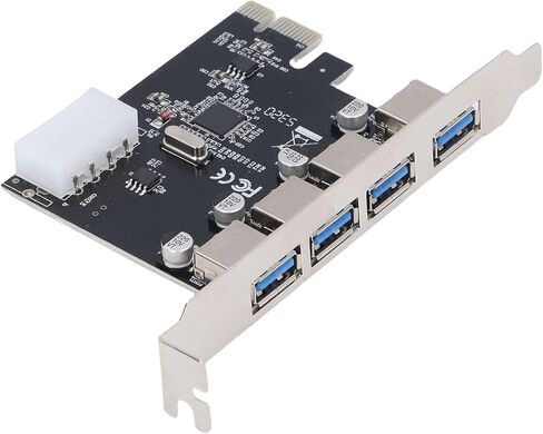 4 منافذ USB 3.0 PCI Express بطاقة التوسعة، ثنائي الفينيل متعدد الكلور والمعدن 5V USB 3.0 PCI Express بطاقة التوسعة للكمبيوتر المكتبي in Kuwait