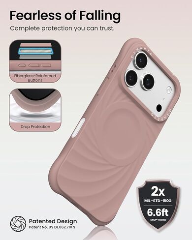 ORNARTO Vortuxe for iPhone 17 Pro Max Case 6.9" | 2X MIL-STD Protection | Camera Button Control | Compatible with MagSafe | Sleek Aesthetic Liquid Silicone Phone Cover | Latte in Saudi Arabia