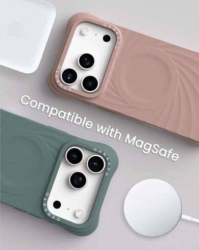 ORNARTO Vortuxe for iPhone 17 Pro Max Case 6.9" | 2X MIL-STD Protection | Camera Button Control | Compatible with MagSafe | Sleek Aesthetic Liquid Silicone Phone Cover | Latte in Saudi Arabia