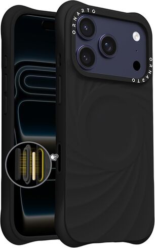 ORNARTO Vortuxe for iPhone 17 Pro Max Case 6.9" | 2X MIL-STD Protection | Camera Button Control | Compatible with MagSafe | Sleek Aesthetic Liquid Silicone Phone Cover | Latte in Saudi Arabia