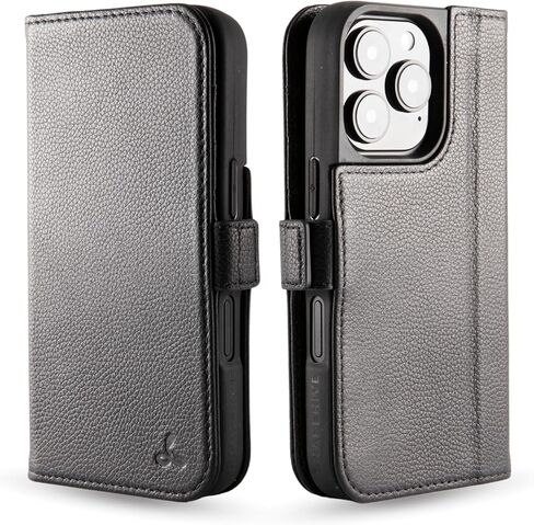Snakehive Leather Wallet for iPhone 16 - Real Leather Wallet Phone Case - Genuine Leather with Viewing Stand and 3 Card Holder - Flip Folio Cover with Card Slot (Brown) in Saudi Arabia