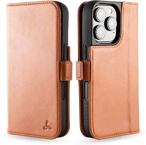 Snakehive Leather Wallet for iPhone 16 - Real Leather Wallet Phone Case - Genuine Leather with Viewing Stand and 3 Card Holder - Flip Folio Cover with Card Slot (Brown) in Saudi Arabia