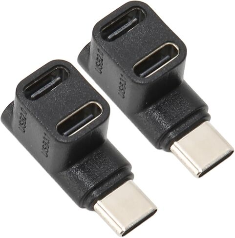 محول فاصل USB C من Sorandy، محول ذكر إلى أنثى مزدوج 90 درجة، 100 وات لشحن بيانات 10 جيجابت في الثانية مع دعم 4K@60 هرتز، مثالي للمحول والكمبيوتر المحمول in Kuwait