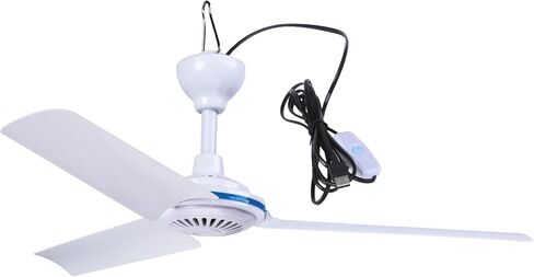 USB Ceiling Fan 3Leaves 5V 6W Hanging Camping Tent Efficient Cooling Battery Operated Fan in Saudi Arabia