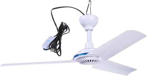 USB Ceiling Fan 3Leaves 5V 6W Hanging Camping Tent Efficient Cooling Battery Operated Fan in Saudi Arabia