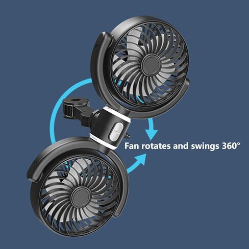 Two Head USB Car Fan for Rear Seating Area Offering Adjustable Airflows Cooling Fan for Trucks SUVs and More Rear Seat Car Fan in Saudi Arabia