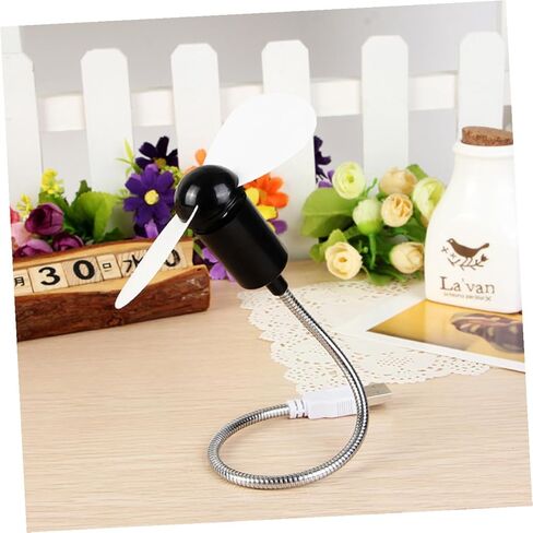 5 قطع من مراوح USB الصغيرة المرنة الصامتة ومراوح تبريد المكتب الصغيرة للكمبيوتر المحمول مع رقبة قابلة للانحناء قابلة للتعديل، منفاخ هواء شخصي محمول للمكتب والمنزل والسفر بلون عشوائي in Kuwait