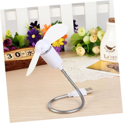 5 قطع من مراوح USB الصغيرة المرنة الصامتة ومراوح تبريد المكتب الصغيرة للكمبيوتر المحمول مع رقبة قابلة للانحناء قابلة للتعديل، منفاخ هواء شخصي محمول للمكتب والمنزل والسفر بلون عشوائي in Kuwait