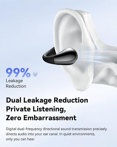 سماعات أذن SoundPEATS PearlClip Pro مفتوحة الأذن، مريحة وآمنة للرياضة والتدريبات | صوت LDAC وصوت عالي الدقة مع صوت مكاني، برامج تشغيل 12 ملم، تشغيل 24 ساعة، شحن سريع، IPX5، بلوتوث 6.0 in Saudi Arabia