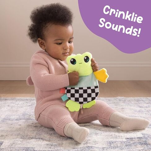 لعبة Lamaze Crinklies - لعبة Finlee The Frog Crinkle - ألعاب أطفال عالية التباين للتطوير الحسي - هدايا للأطفال بملمس وأنماط ممتعة - للأعمار من 0 أشهر فما فوق in Saudi Arabia