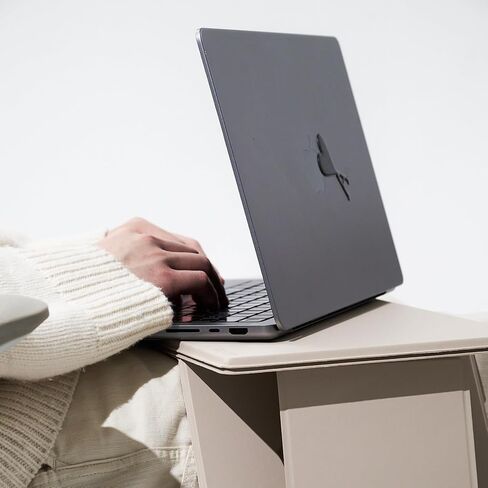 مكتب وحامل كمبيوتر محمول رفيع الطي من TopJob Origamie، حامل كمبيوتر مريح، حامل كمبيوتر محمول محمول أنيق مع خيارات ألوان متعددة، متوافق مع MacBook Air وMacBook Pro وDell XPS (Mist) in Kuwait