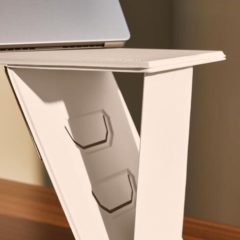 مكتب وحامل كمبيوتر محمول رفيع الطي من TopJob Origamie، حامل كمبيوتر مريح، حامل كمبيوتر محمول محمول أنيق مع خيارات ألوان متعددة، متوافق مع MacBook Air وMacBook Pro وDell XPS (Mist) in Kuwait