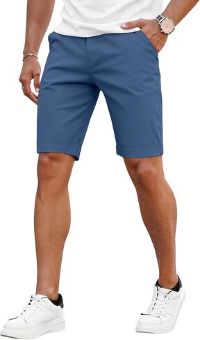 Gingtto Mens Slim Fit Shorts 9 "inseam Stretch Chino Shorts in Saudi Arabia