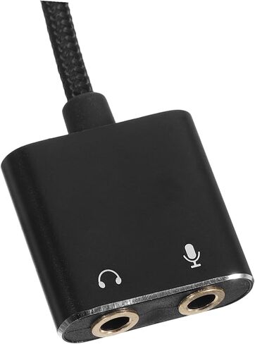 محول صوت خارجي لبطاقة الصوت PC ومقبس سماعة الرأس USB للكمبيوتر المحمول والكمبيوتر اللوحي والتوصيل والتشغيل لا يحتاج إلى سائق صوت ستيريو مع دعم الميكروفون in Saudi Arabia