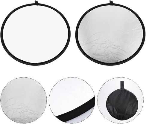 Zerodeko Portable Foldable Light Reflector for Photography, Metallic Two-Sided 2-in-1 Photo Reflector Board, Studio and Outdoor Photo Shoot Lighting Diffuser in Kuwait