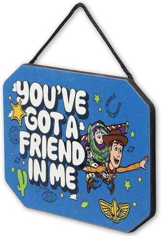 Disney Pixar Toy Story You've Got a Friend Hanging Wood Wall Decor - Fun Toy Story Sign for Bedroom or Play Room in Saudi Arabia
