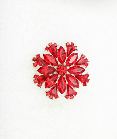 Faship Gorgeous Crystal Floral Snowflake Pin Brooch in Saudi Arabia