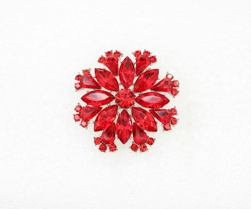 Faship Gorgeous Crystal Floral Snowflake Pin Brooch in Saudi Arabia