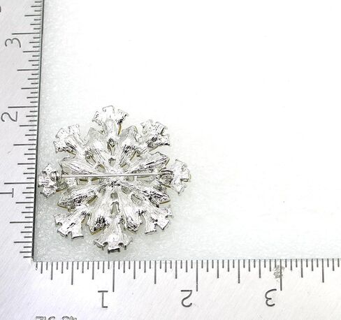 Faship Gorgeous Crystal Floral Snowflake Pin Brooch in Saudi Arabia