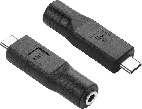 PNGKNYOCN USB C Male to DC Female Power Adapter Type-C to DC 4.0 x 1.7mm Female Converter Work with 20V/100W+ Type-C PD Source（2-Pack） in Saudi Arabia