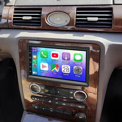 راديو ستيريو للسيارة مقاس 7 بوصة مزدوج الدين لسيارة Ford Five Hundred 2005-2007 Wireless CarPlay & Android Auto Bluetooth Touch Screen Head Unit، Android 15 Radio، GPS Navigation Mirror Link Backup Camera FM DSP SWC in Kuwait