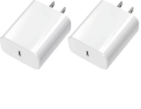 شاحن USB C سريع لجهاز Samsung Galaxy Tab A9+ A8 S11 S10+ Plus S9+ Tablet، Galaxy S25 Ultra S24 FE A36 5G A16 A15، iPad Air، iPad mini، iPad A16 Type C محول حائط 20 وات، عبوتان in Kuwait
