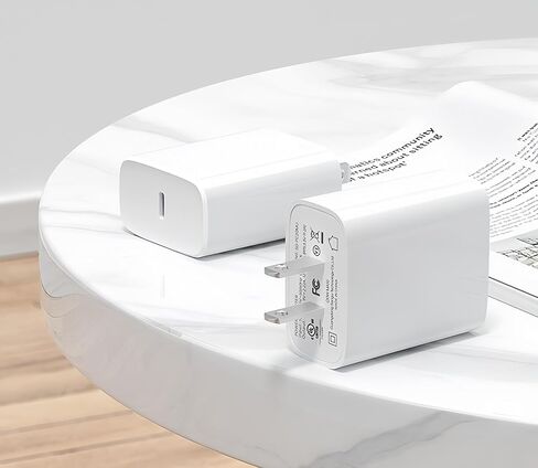 شاحن USB C سريع لجهاز Samsung Galaxy Tab A9+ A8 S11 S10+ Plus S9+ Tablet، Galaxy S25 Ultra S24 FE A36 5G A16 A15، iPad Air، iPad mini، iPad A16 Type C محول حائط 20 وات، عبوتان in Kuwait