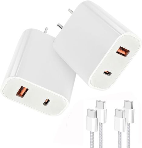 شاحن USB C بقوة 30 وات لهاتف iPhone 17 للشحن السريع، كتلة شاحن حائط مع سلك كابل من النوع C بطول 5 أقدام، شاحن هاتف متوافق مع iPhone 17 16 15 Pro Max/16 15 Pro/16 15، iPad Pro/Air، MacBook in Kuwait