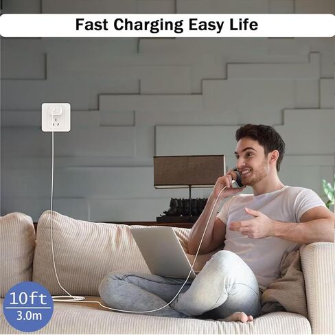 [معتمد من Apple MFi] شاحن 10FT iPhone 17/16 شحن سريع، 2 حزمة محولات USB-C 20 وات كابل منسوج للشحن الفائق بطول 10 أقدام لهاتف Apple iPhone 17/17 Pro Max/Air/16/16e/16 ProMax/15/15 Pro/iPad Pro/Air in Saudi Arabia
