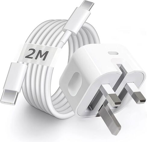 UK Type G Travel Adapter Charger - United Kingdom Wall Adaptor with USB C Cable 6ft | Universal Power Charging Plug for iPhone IPAD Samsung Google | Travel Essentials for London/Ireland/HK/Singapore in Saudi Arabia