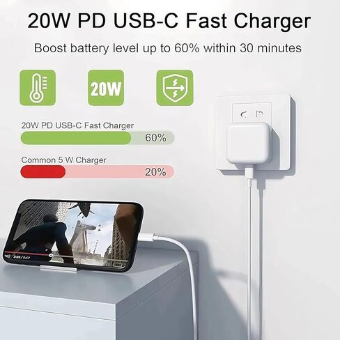 UK Type G Travel Adapter Charger - United Kingdom Wall Adaptor with USB C Cable 6ft | Universal Power Charging Plug for iPhone IPAD Samsung Google | Travel Essentials for London/Ireland/HK/Singapore in Saudi Arabia