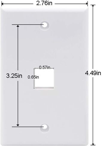 VCE 1 Port Keystone Wall Plate 10-Pack Single Gang Wall Plate for Keystone Jack and Modular Inserts and 5-Pack 3 GHz Nickel-Plated RG6 Keystone Jack Insert in Saudi Arabia