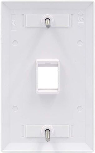 VCE 1 Port Keystone Wall Plate 10-Pack Single Gang Wall Plate for Keystone Jack and Modular Inserts and 5-Pack 3 GHz Nickel-Plated RG6 Keystone Jack Insert in Saudi Arabia