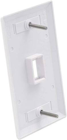 VCE 1 Port Keystone Wall Plate 10-Pack Single Gang Wall Plate for Keystone Jack and Modular Inserts and 5-Pack 3 GHz Nickel-Plated RG6 Keystone Jack Insert in Saudi Arabia