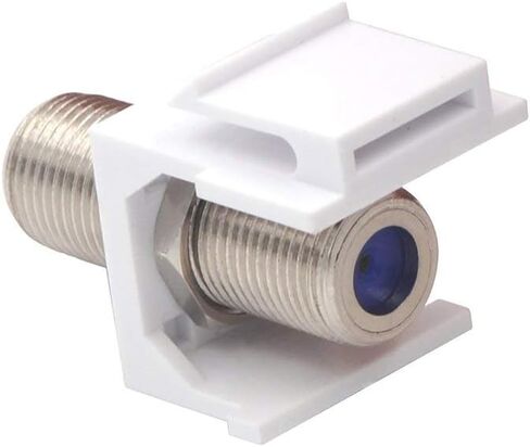 VCE 1 Port Keystone Wall Plate 10-Pack Single Gang Wall Plate for Keystone Jack and Modular Inserts and 5-Pack 3 GHz Nickel-Plated RG6 Keystone Jack Insert in Saudi Arabia