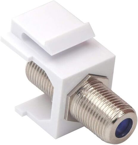 VCE 1 Port Keystone Wall Plate 10-Pack Single Gang Wall Plate for Keystone Jack and Modular Inserts and 5-Pack 3 GHz Nickel-Plated RG6 Keystone Jack Insert in Saudi Arabia