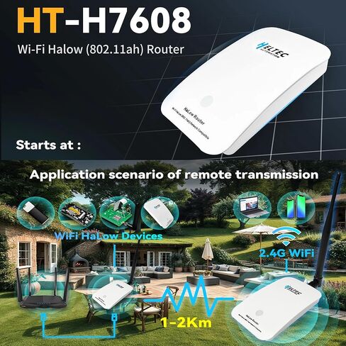 Heltec HT-H7608 Wi-Fi HaLow Router MCU MT7628 IEEE 802.11ah بوابة ثنائية النطاق لمسافات طويلة / نقل بيانات عالي السرعة يدعم Wi-Fi و Ethernet 902-928 ميجا هرتز in Kuwait