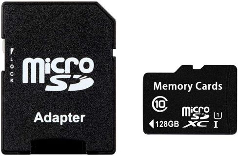 128GB Class 10 MicroSDHC Flash Memory Card with Adapter for Mobile Device Storage Phone, Tablet, Drone & Full HD Video Recording - 80MB/s UHS-I, C10, U1 in Saudi Arabia