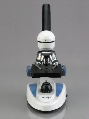 AmScope M158C-E1 40X-1000X Biology Science Metal Glass Student Microscope with a 1.3MP USB Digital Imager Size: 1.3 MP USB digital camera in Saudi Arabia