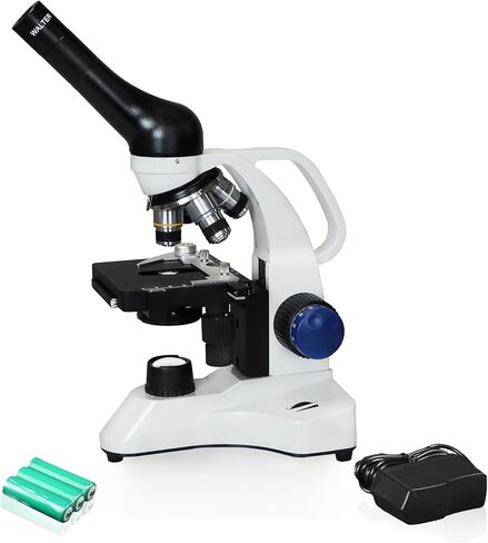 Parco Scientific 3050-100-RC Monocular Compound Microscope, 10x WF Eyepiece, 40x—1000x Magnification, LED Illumination, Coaxial Coarse & Fine Focus, Mechanical Stage, Rechargeable Battery in Saudi Arabia