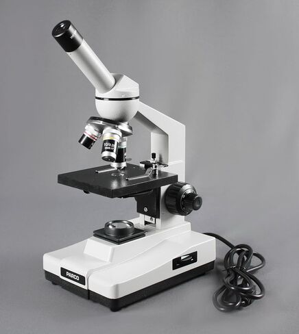 مجهر مركب أحادي العين 3000F من Parco Scientific، عدسة WF 10x، تكبير 40x-400x، إضاءة LED مع تحكم، مكثف 0.65 NA، تركيز خشن محوري ودقيق، مرحلة عادية in Saudi Arabia