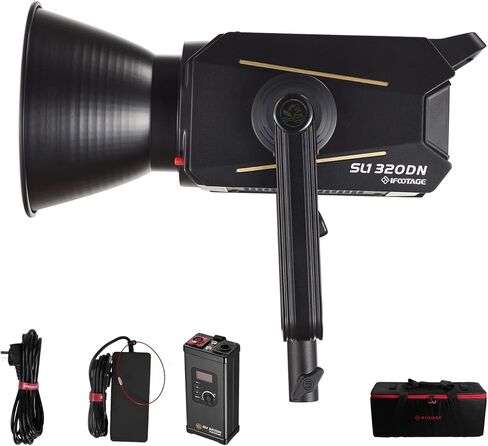 IFOOTAGE SL 320DN Video Light,320W COB LED Light for Studio,Like Daylight,8 Lighting Effects,CRI 98,TLCI 99,56000Lux @1M,Bluetooth App/Button Control,AC Power Adapter,TM-30 Rf97 Rg100 in Saudi Arabia